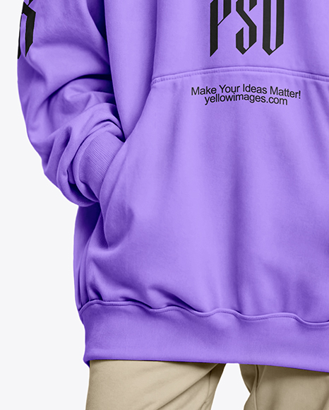 Afro-American Woman in Sunglasses Wearing Oversize Sweatshirt & Sweatpants Mockup