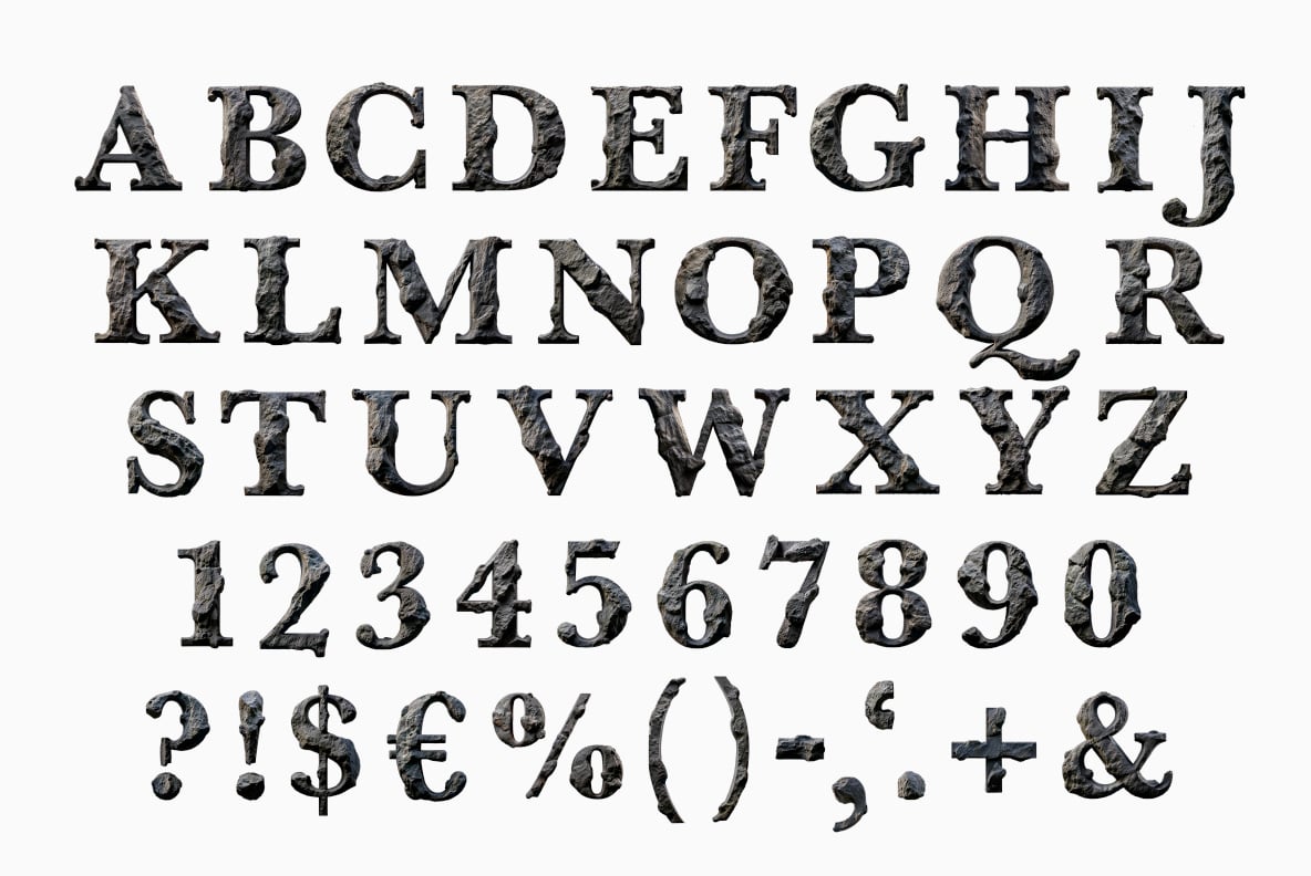 Rocky Relief Font
