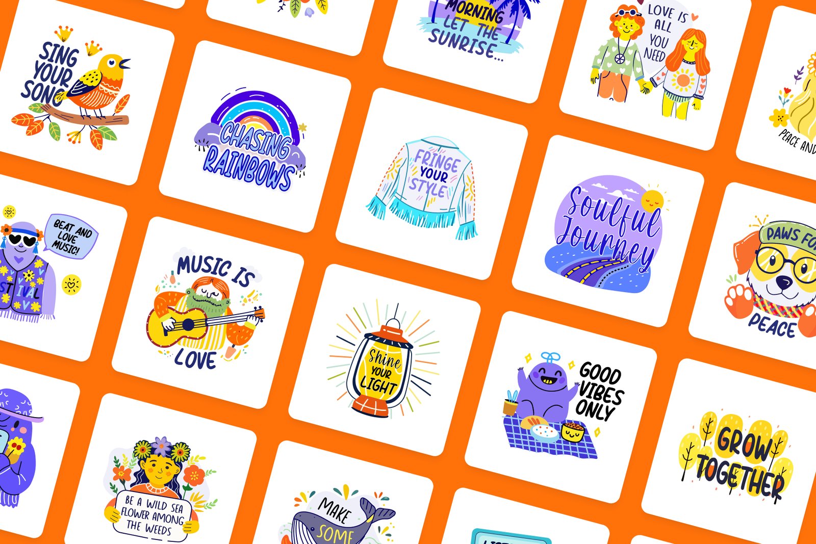 Hippie Stickers