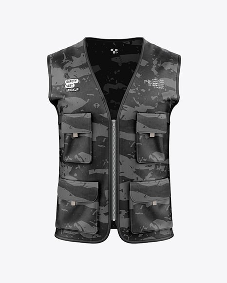 Safety Vest Mockup - Front View