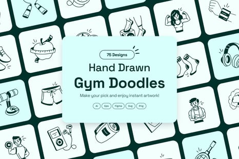 Gym Doodle Icons