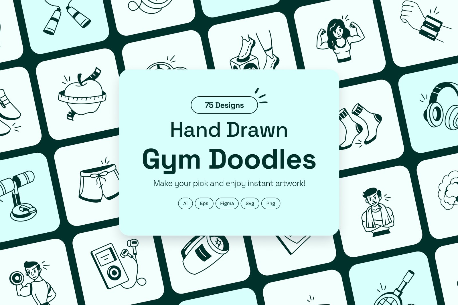 Gym Doodle Icons