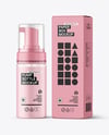 Frosted Foam Pump Bottle with Box Mockup