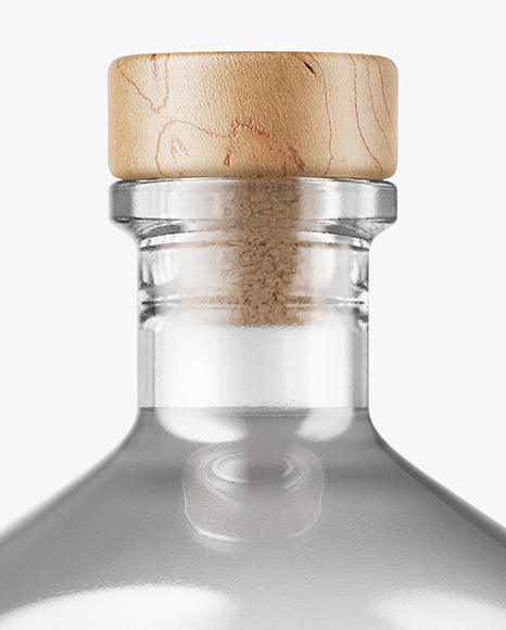 Glass Dry Gin Bottle Mockup