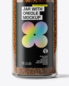 Glass Jar with Creole Seasoning Mockup