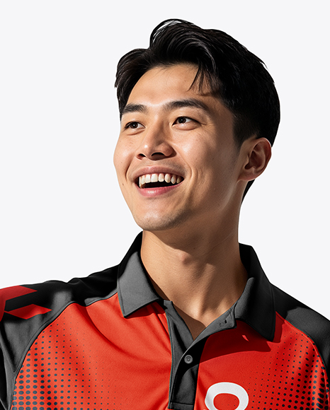 Man Wearing Table Tennis Uniform Mockup