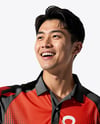 Man Wearing Table Tennis Uniform Mockup