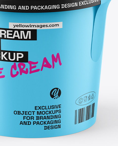 Matte Ice Cream Cup Mockup