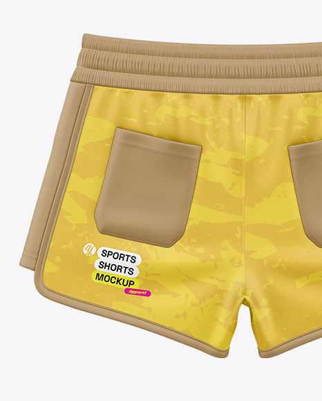 Running Shorts Mockup - Back View