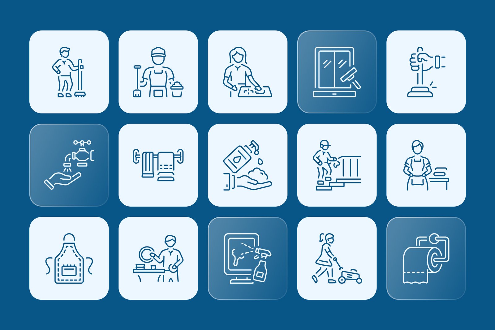 Cleaning Icon Art Set