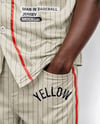 Afro-American Baseball Player Wearing a Jersey and Cap Holding a Bat Mockup