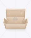 Kraft Perforated Paper Takeaway Food Box Mockup