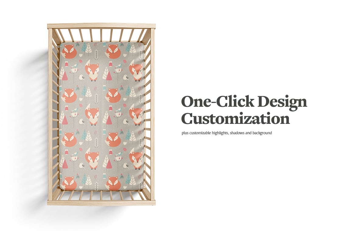 Crib Bedding Mockup