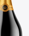 Dark Glass Champagne Bottle Mockup