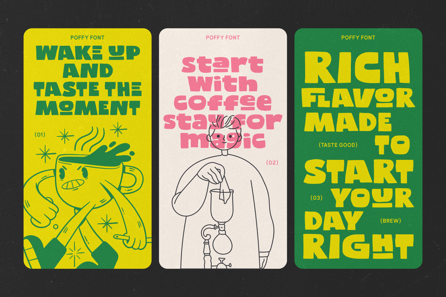 Poffy - Quirky Bold Display Sans Font