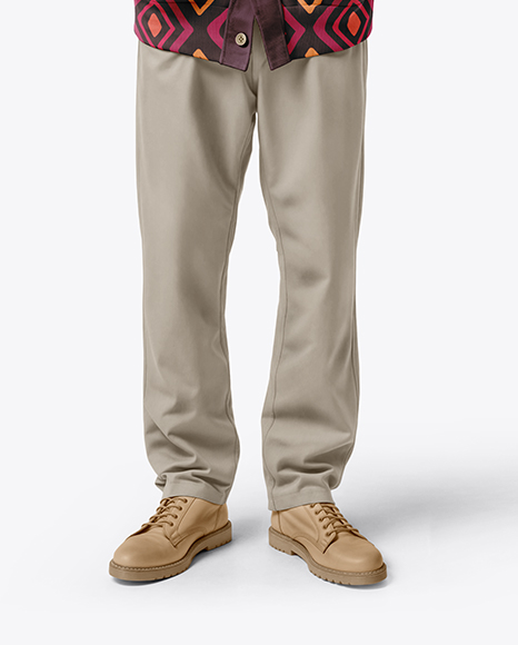 Afro-American Man Wearing a Cardigan and Pants Mockup