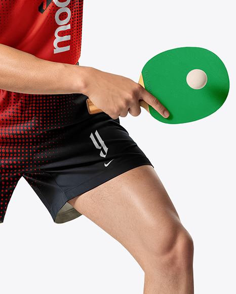 Man Wearing Table Tennis Uniform Mockup