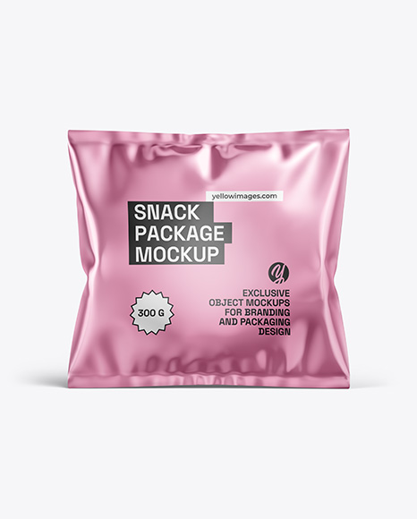 Metallic Snack Package Mockup