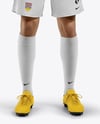 Soccer Goalkeeper Wearing V-Neck Long Sleeve Jersey Mockup