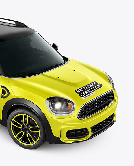 Hatchback Mockup - Half Side View