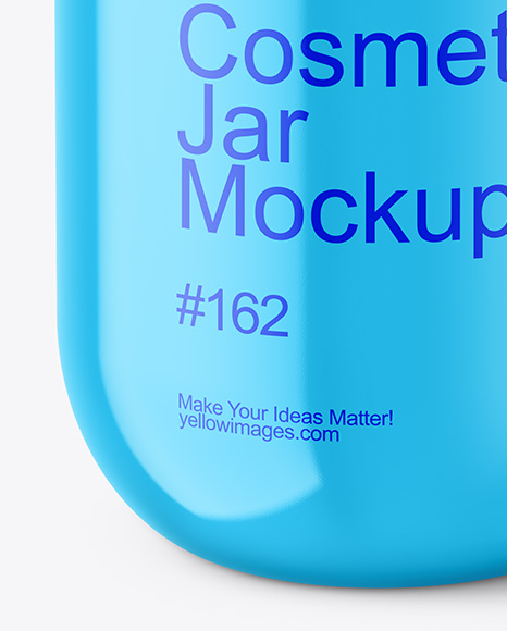 Glossy Cosmetic Jar Mockup