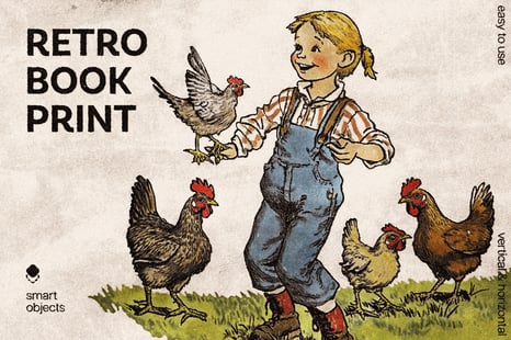 Retro Book Print Effect - Add-Ons