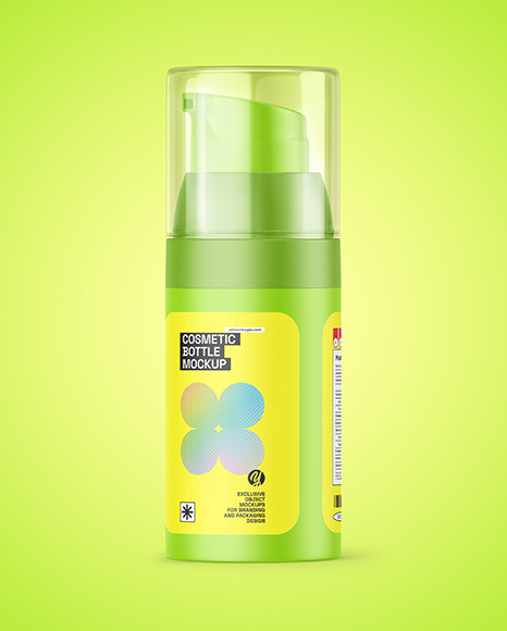 Cosmetic Bottle with Pump Mockup