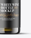Antique Green Glass White Wine Bottle Mockup