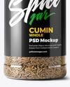 Plastic Spice Jar with Whole Cumin Mockup