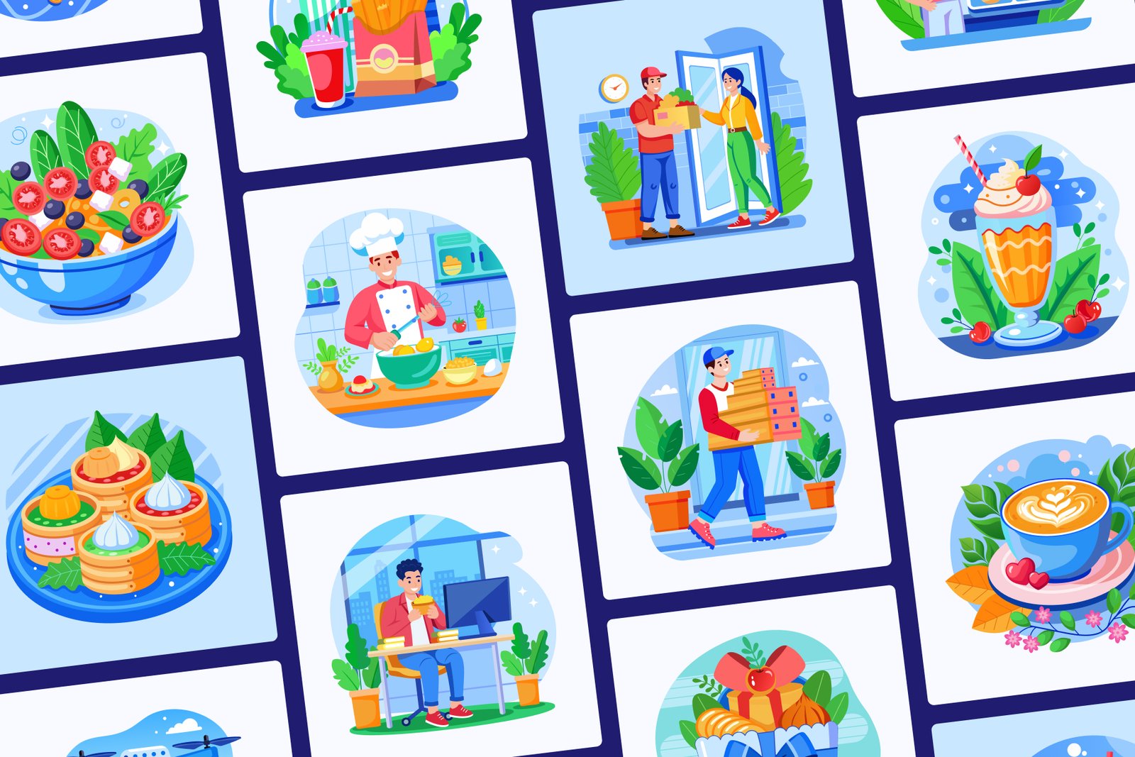 Food Illustration Art Set