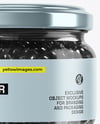 Glass Jar with Black Caviar Mockup