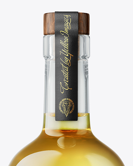 Golden Tequila Bottle Mockup