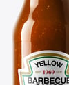 Glass Bottle with BBQ Sauce Mockup
