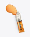 Opened Glossy Stick Sachet with Liquid Mockup