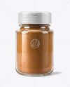Glass Jar with Cinnamon Powder Mockup
