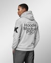 Black Man Wearing a Hoodie and Pants Mockup