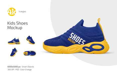 Kids Shoes Mockup Set - Apparel Mockups