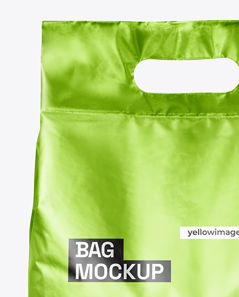 Metallic Bag with Handle Mockup