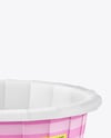 Paper Cup with Clear Plastic Dome Cap Mockup