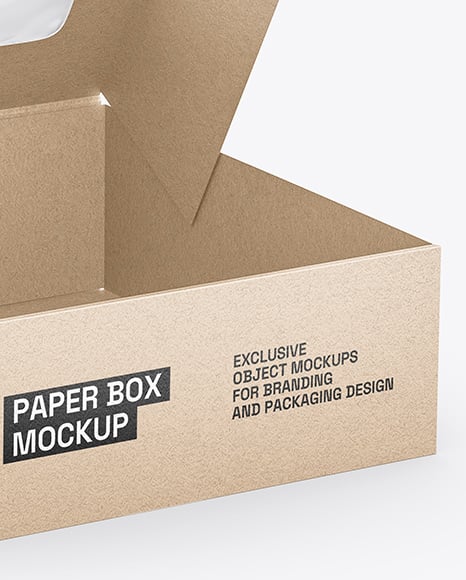 Kraft Paper Cake Box Mockup