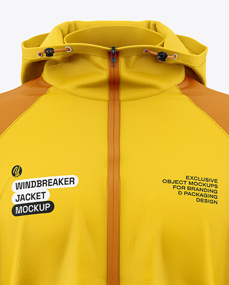 Men's Anorak Windbreaker Jacket Mockup - Front View