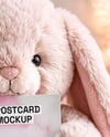 Plush Bunny with Vertical Card Mockup
