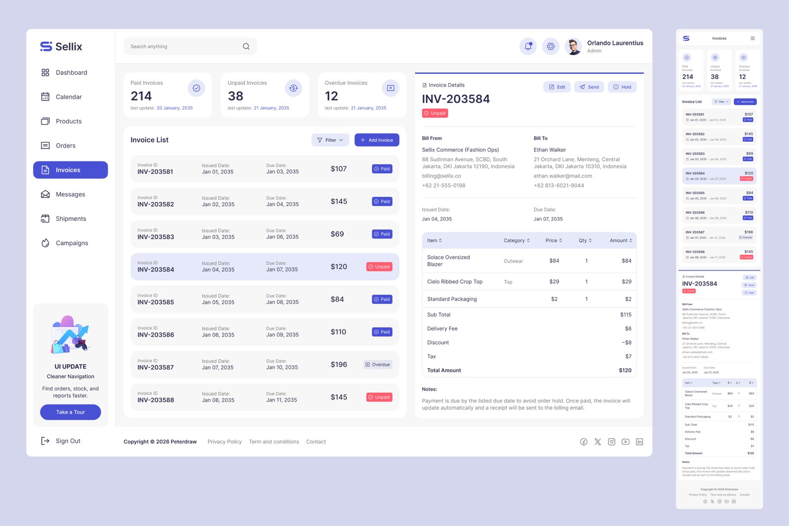 Sellix – Sales Management Dashboard UI Figma Template