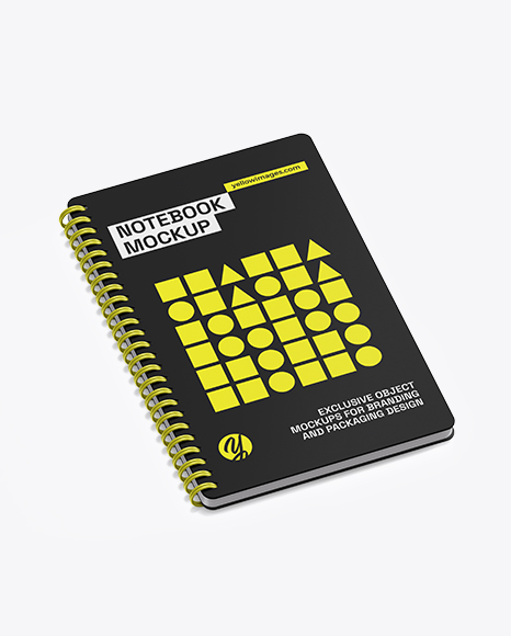 Notebook Mockup – Top Side View
