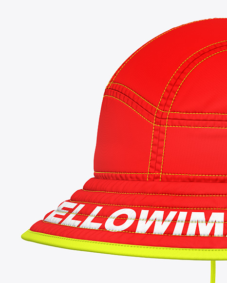 Twill Bucket Hat Mockup - Side View