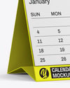 Desk Tent Calendar Mockup – Half Side View