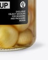 Glass Jar with English Pickled Onions Mockup