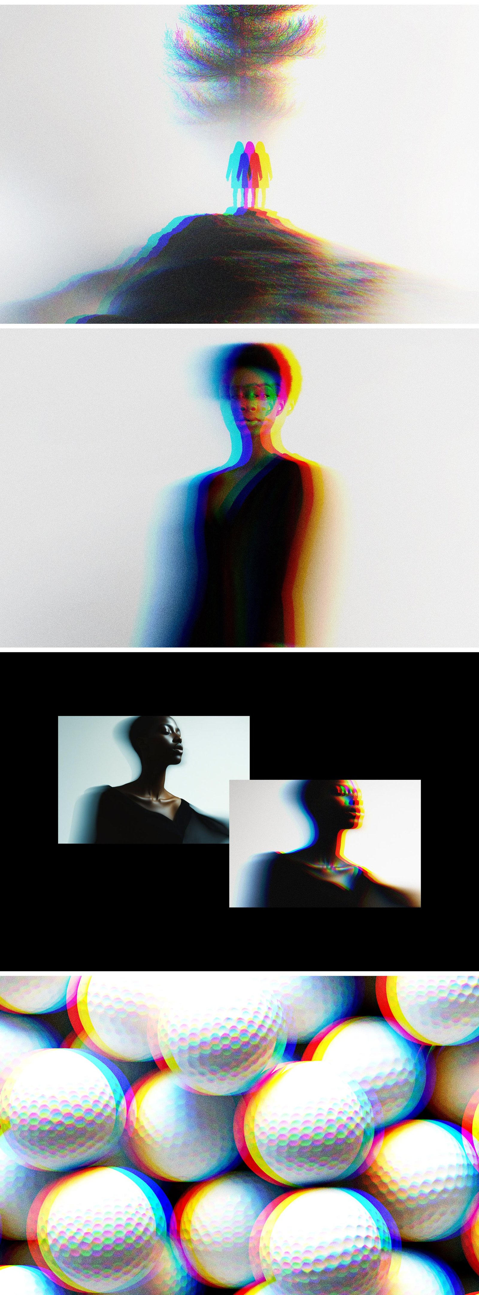 Anaglyph VHS Photo Effect