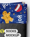 Socks with Label Mockup