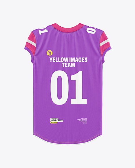 American Football Jersey Mockup - Back View